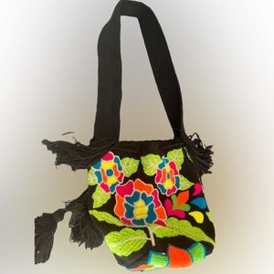 Crossbody woven bright colored Colombian bag